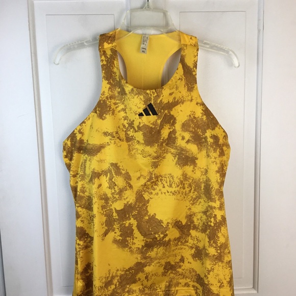 Adidas Paris Y-Tank Top Tennis Garment Women's Bold Gold Bra Lined HT3626 - Picture 3 of 12